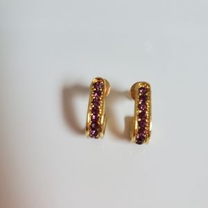 MONET faux amethyst earrings